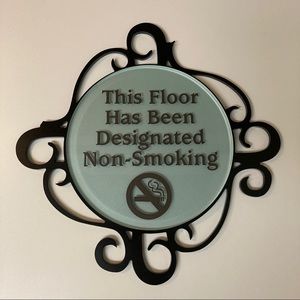 No Smoking Wall Sign 12”x12” Hard Plastic